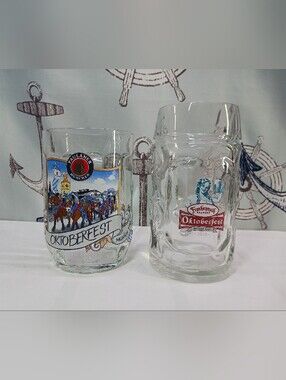 Lot Of 2- Octoberfest  O.5L Mugs